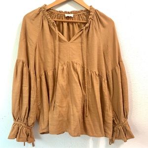 Hailey & Co. Boho Long Sleeve Flowy Top Size Small